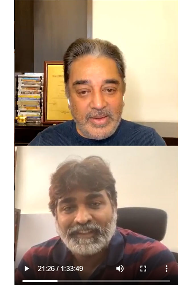 ஊரடங்கு காலத்தில் கமல்ஹாசனை பேட்டி எடுத்த விஜய் சேதுபதி