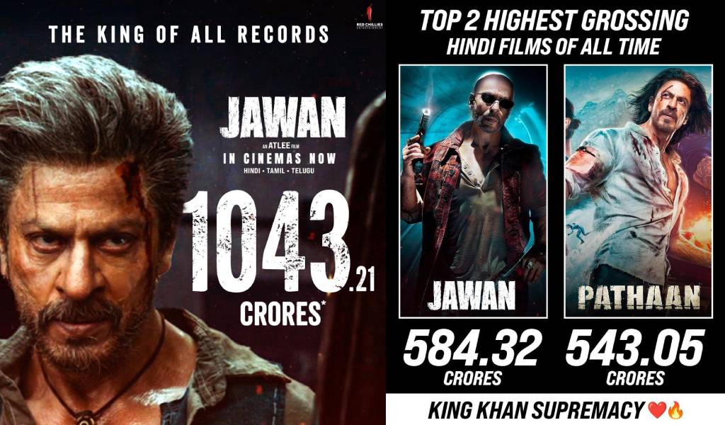இந்தியாவின் இரண்டு மிக உயர்ந்த வசூல் சாதனைகளை தன்வசப்படுத்திய ஷாருக்கான்!