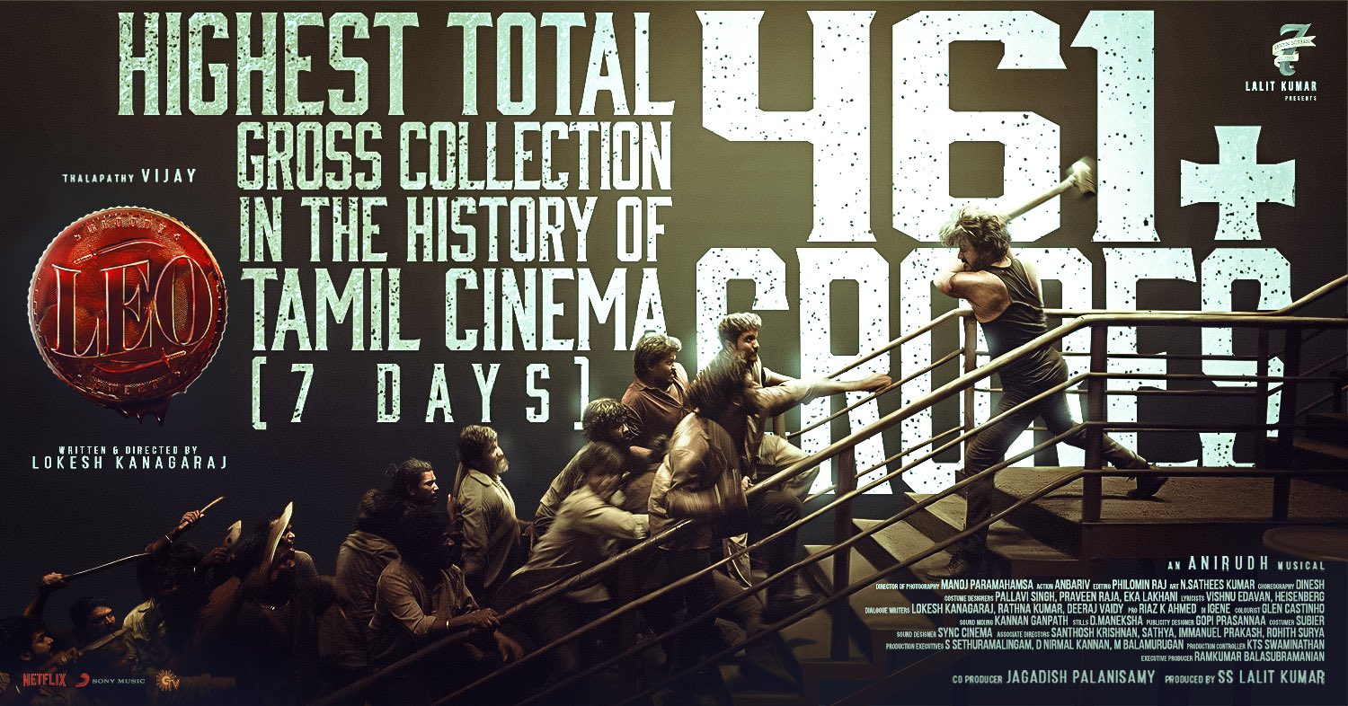 லியோ – 7 நாளில் 461 கோடி வசூல்