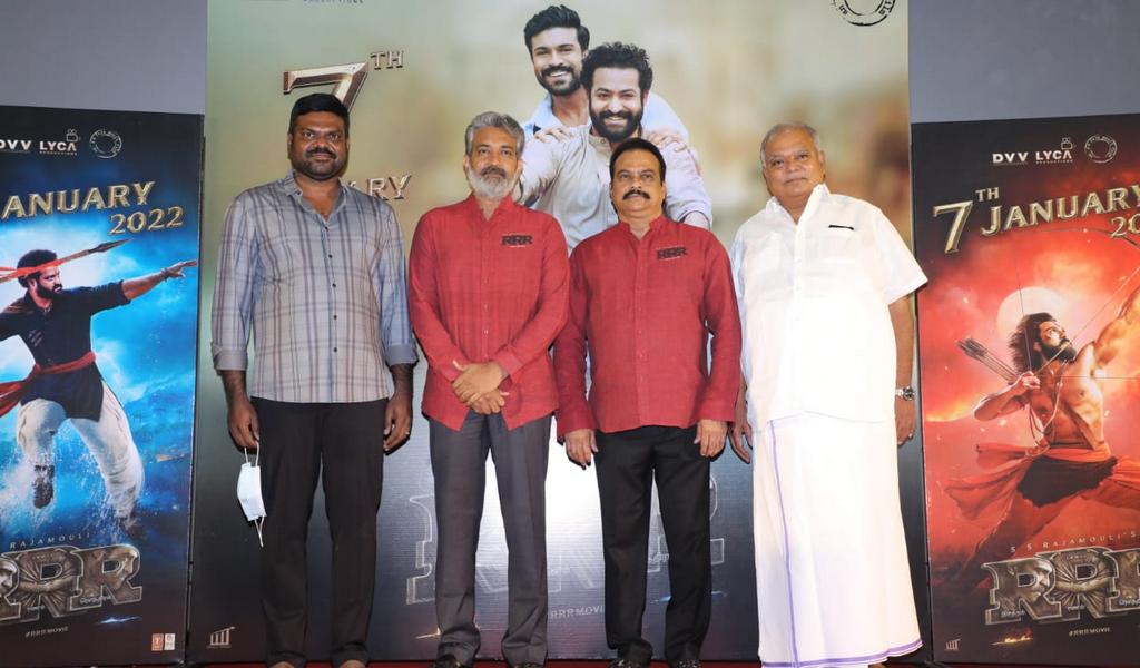 ‘ஆர்ஆர்ஆர்’ படத்தின் பாடலை சென்னையில் வெளியிட்ட ராஜமௌலி